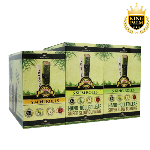 KING PALM ROLLS WITH BOVEDA  5CT/15PK